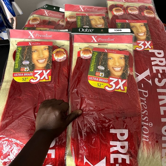 Outre Xpression 3x Ultra Braid Hair 52 Inches Red Color 130S - 5 Packs Kanekalon - Picture 6 of 9